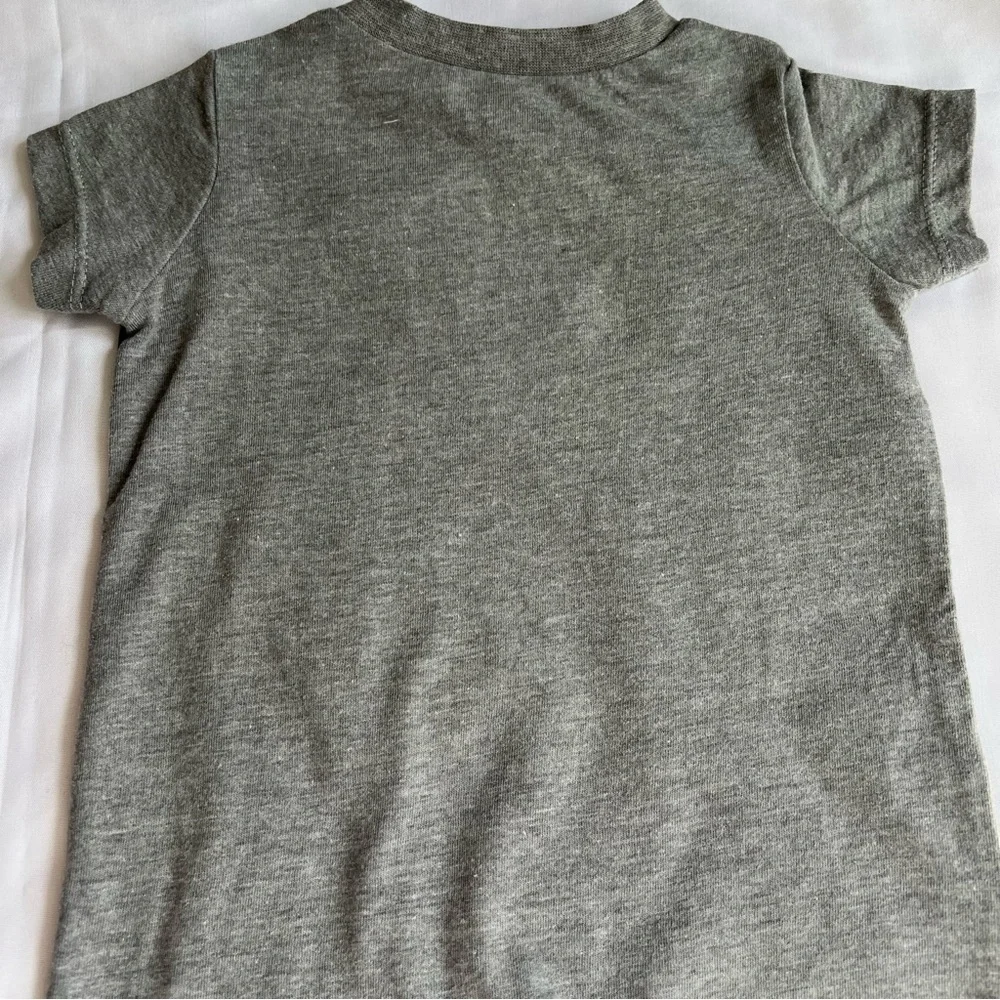 Nike Grey Logo Print Short Sleeve Romper Size 3 Months